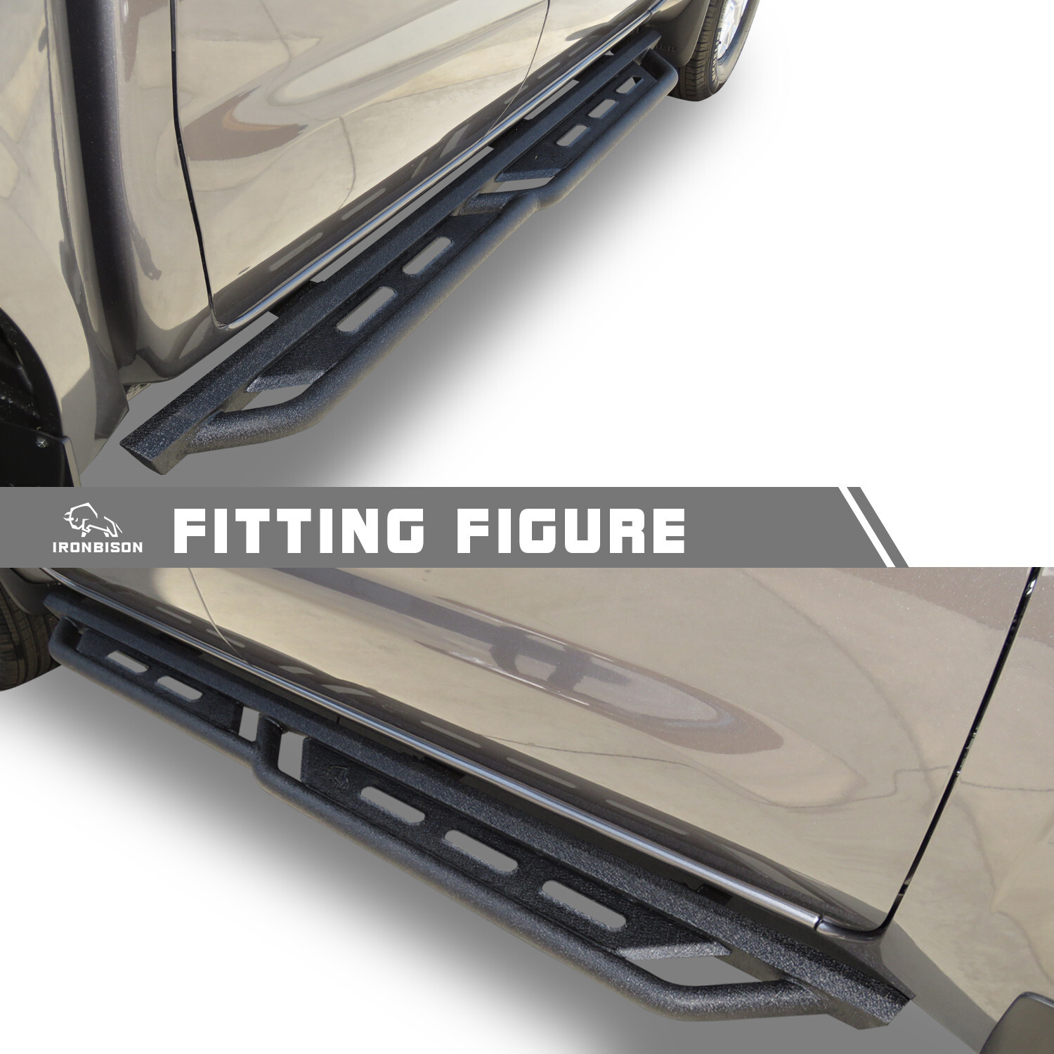 IRONBISON Running Board Steps for 2005-2025 Nissan Frontier Crew Cab ...