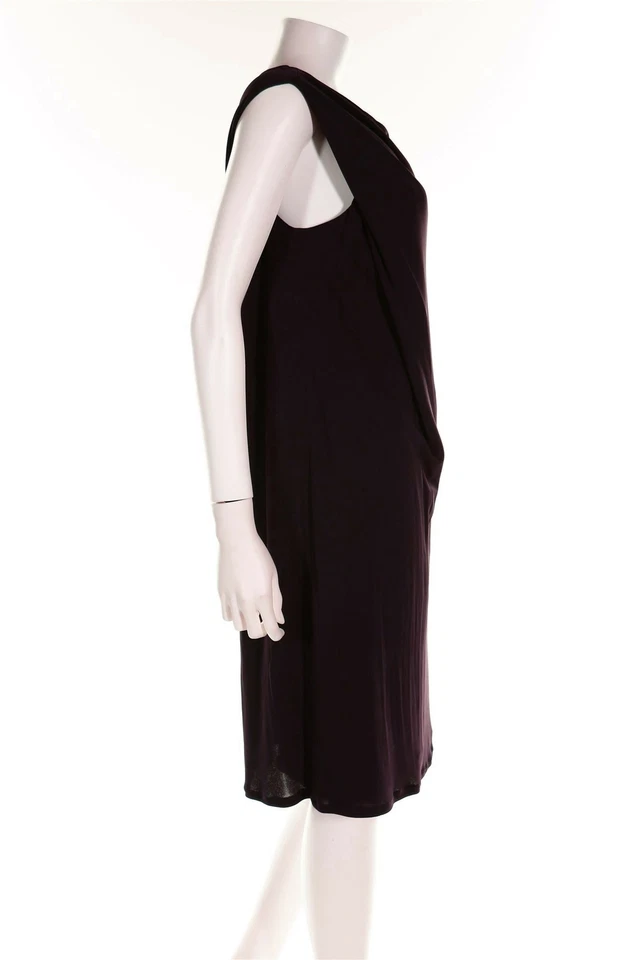 Lida Baday 134197 Womens Casual Draped Shift Solid Currant Dress Size X-Large - Image 2 of 4