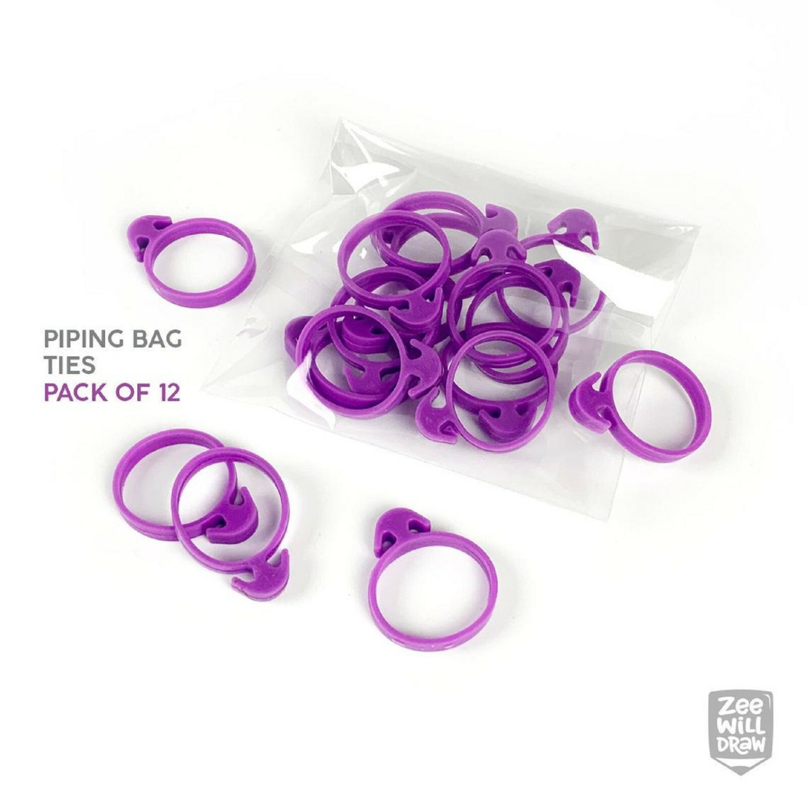 Icing Bag Ties, 12Count Rubber Icing Bag TiesPastry silicon Icing ties eBay