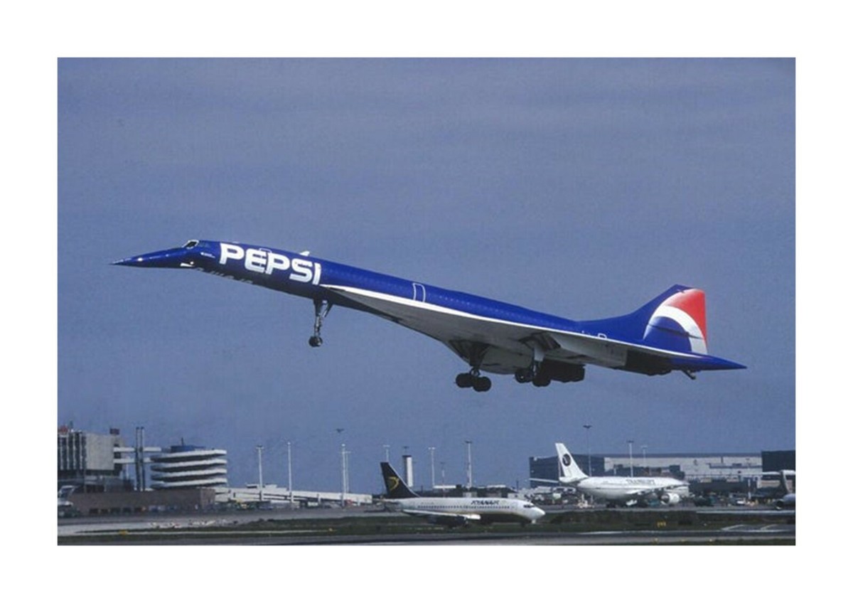 PEPSI Concorde Air France 1996 A4 reproduction picture poster