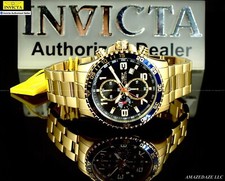 Invicta Men's PILOT 45mm Stainless Steel BLACK DIAL Chronograph Tachymeter Watch