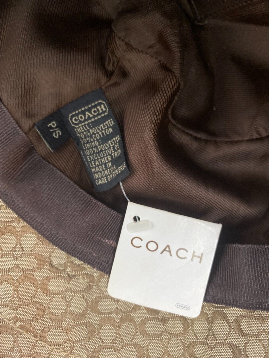 Coach monogram bucket hat NWT khaki brown signature logo  display picture 2