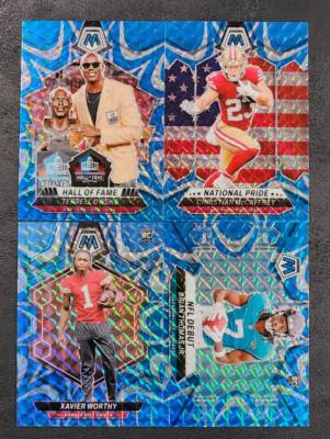 2024 Mosaic Football BLUE REACTIVE PRIZMS 251-400 You Pick  - 2 Card Minimum