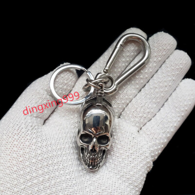 Stainless Steel Skull Keychains Keyrings Skull Pendant Key Chain