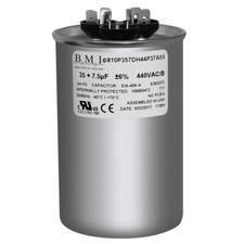 USA 35 7.5 uf/MFD 370-440 VAC volts Round Dual Run Capacitor 50/60 Hz - Lot-1