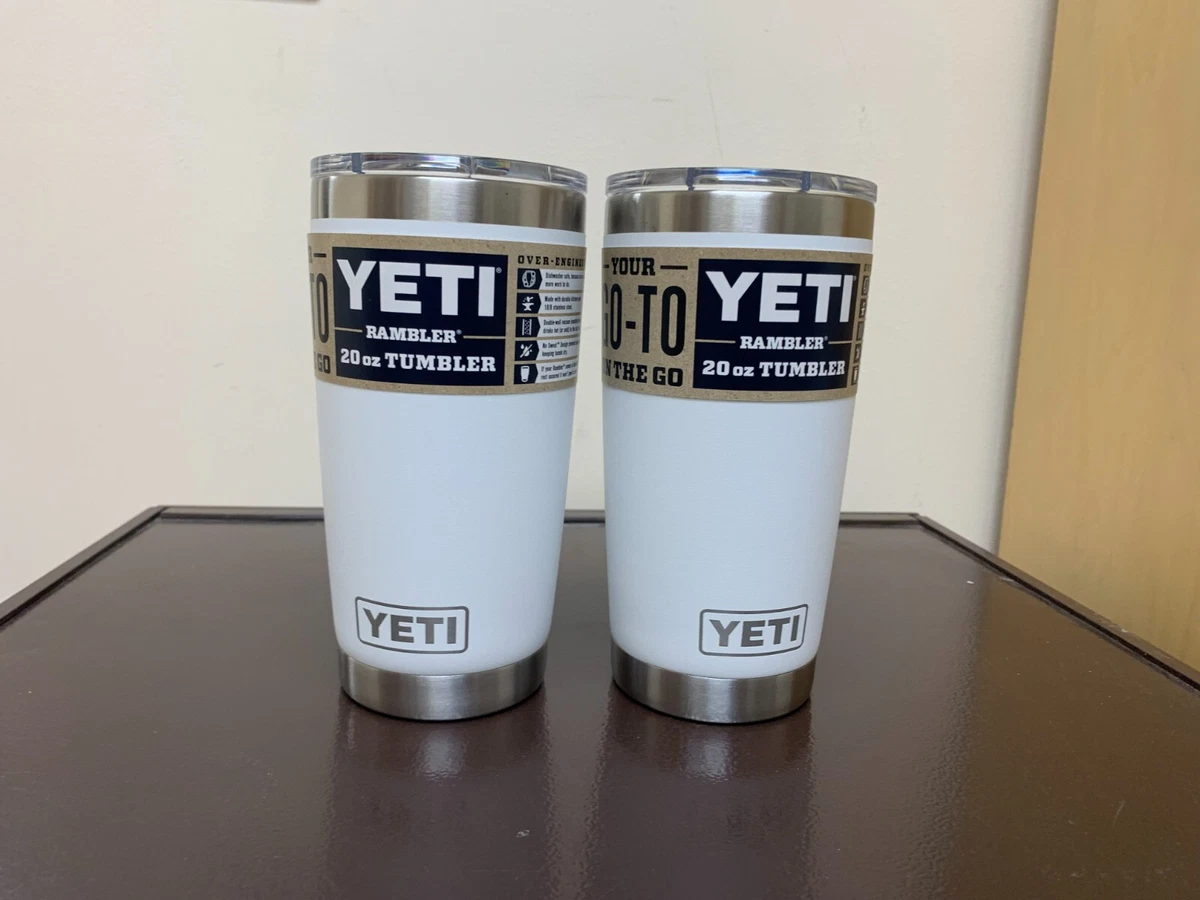 YETI Rambler 20 oz Tumbler, Stainless Steel, Vacuum Insulated , White