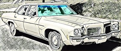 Buick LeSabre 2 / 4D HardTop Cpe 1971   1976 Frontscheibe grün-Blau mit Antenne