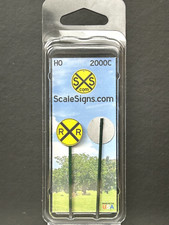 HO-2000-000-C / 1:87 Scale Street  Railroad Signs "Railroad Crossing"
