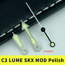 SKX007 Watch Hands Set MOD SKX SRP 7S26 NH35A NH36A Vintage C3 Super Lume