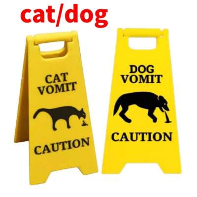 Funny Cat Vomit Sign Gift Yard Signs New Warning Sign·