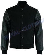 Varsity Bomber Letterman High Quality Wool  Real Cowhide Leather Sleeves Jacket