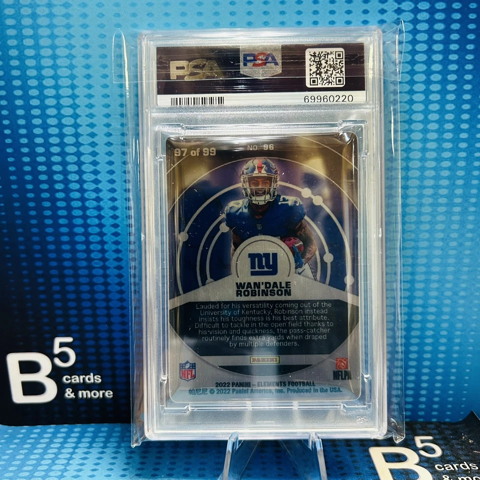 2022 Panini Elements WAN'DALE ROBINSON 97/99 RC GIANTS PSA 9 - Image 2 of 2
