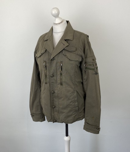 Diesel Military Style Khaki Green Jacket Sz Large Ladies - Picture 1 of 11