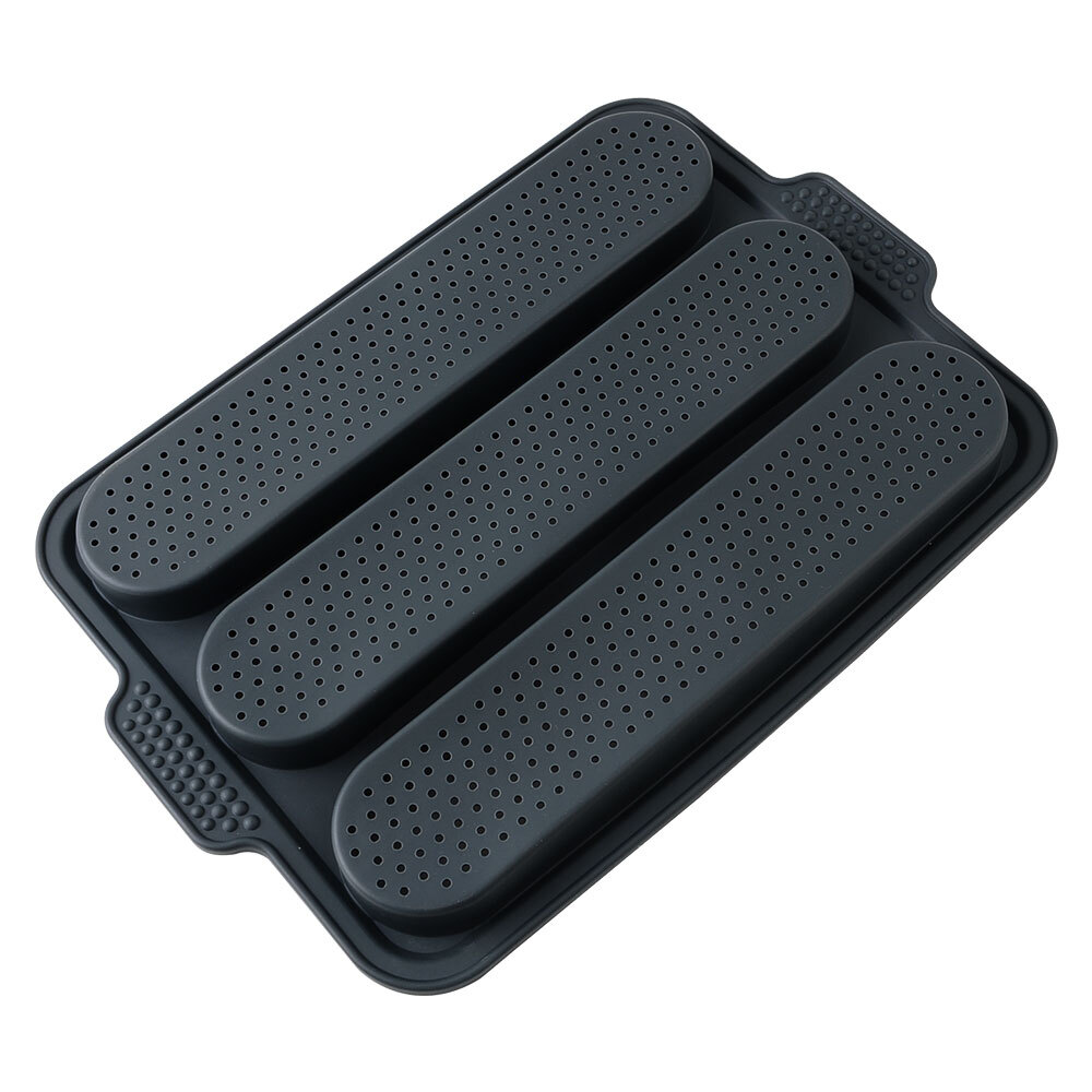 Rankomu Silikon Baguette Backform 44x33cm - Spülmaschinenfest Für Brot & Brötchen