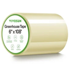 VIVOSUN 6"x108FT Greenhouse Damage Repair Tape, Clear Repair Poly Film Patch