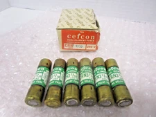 Cefco CRN3 2/10 Dual Element Time Delay Fuses  250V New (Box Of 6)