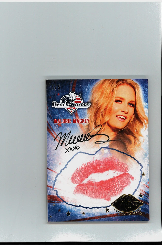 #5/5 Malorie Mackie KISS Auto Benchwarmer 2017 Authentic Benchwarmer  Autograph - Image 2 of 3
