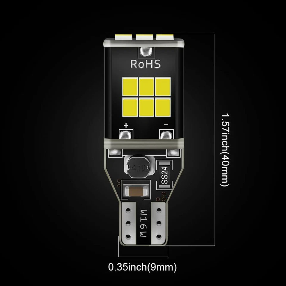 2x bombillas de reversa LED 15 smd luz blanca 6000K Canbus para Peugeot RCZ 2010-on Foto 4 de 4