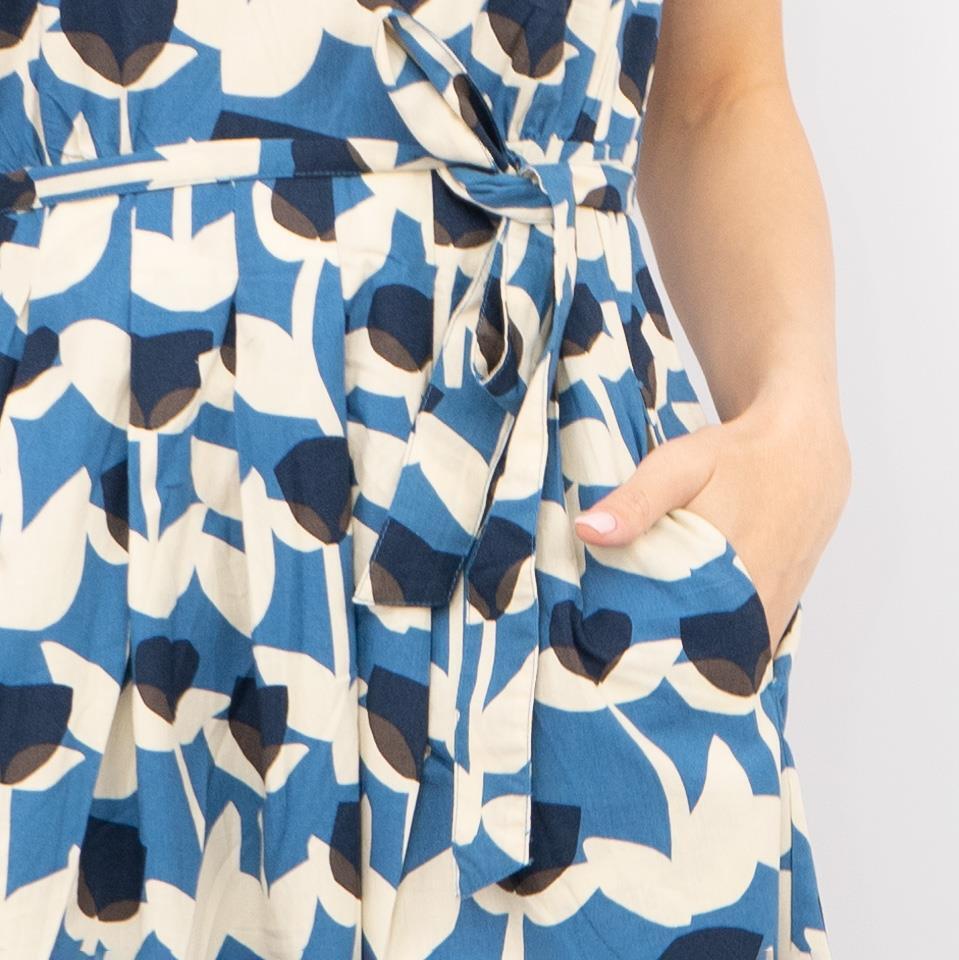 Seasalt Dress Womens Belle Blue Tulip Floral Summer Sleeveless Cotton Wedding eBay