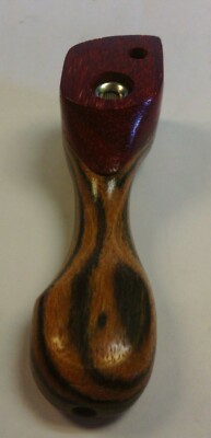HARD WOOD SMOKING PIPE WITH SMOKE THROUGH LID SCREEN STYLE #B [RIGHT] - USA MADE