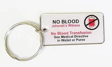key-1 Jehovah's Witness No Blood Transfusion Key Chain