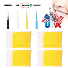 100 Micro Brushes Applicators Microbrush Dental (Regular, Fine, Super Fine) Eye