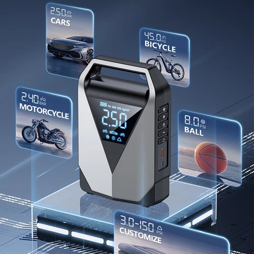 Jump Starter with Air Compressor, Portable 12000mAh Car Battery Jumper Starter - Picture 4 of 18