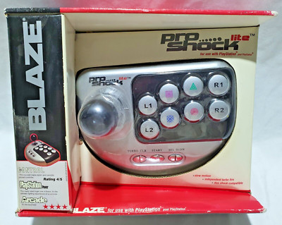BLAZE Pro Shock Lite Controller Silver for Playstation 1 NEW
