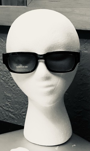 Elizabeth & James Black Classy Sunglasses & Iconic Coach Logo Case/Cloth NEW๐ - Picture 3 of 9