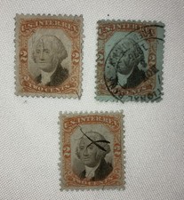 1876 US Stamp Scott #R135 2cent Revenue Postage Vintage Stamp Washington