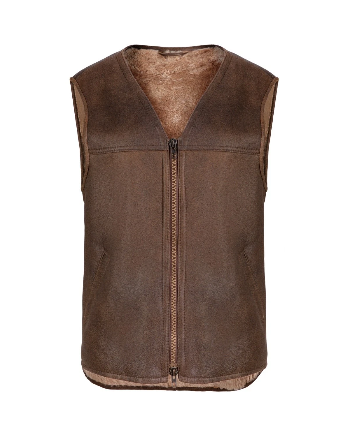Men's Aviator Vest B3 Shearling Vest Real Bomber Leather Vest Sheepskin Fur Vest