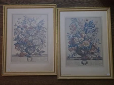 Twelve Months of Flowers" series, Robert Furber  Lithograph Print June And July