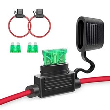 2PCS Fuse Holder, Inline 12V 18AWG Car Gauge Inline Fuse with 10A 12AMG
