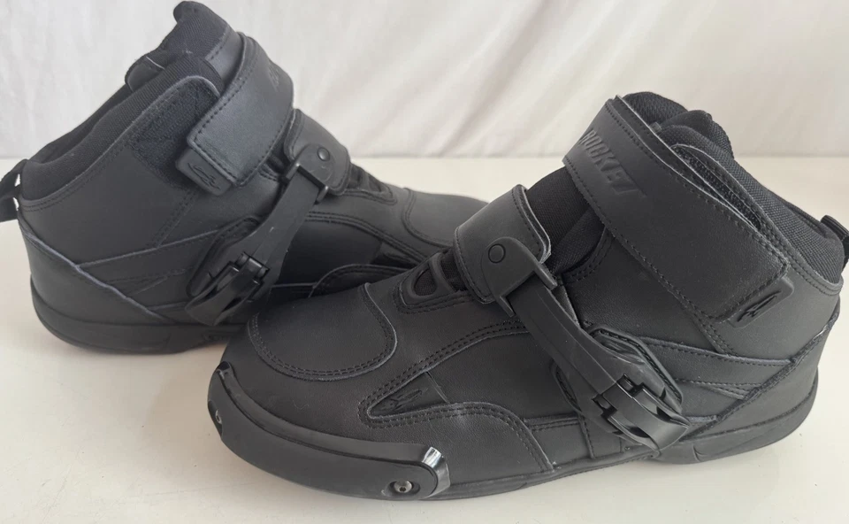 Botas Joe Rocket Sector para hombre talla EE. UU. 9 moto negras nuevas sin etiquetas correas Foto 4 de 4