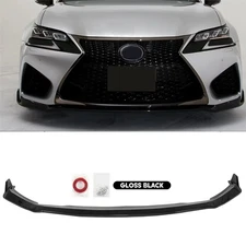 For Lexus GS-F 2016-2020 Glossy Black Front Bumper Lip Splitter Spoiler