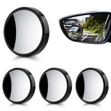 Blind Spot Mirror 2 in Angle Adjustable Black Rear View 4 Pcs