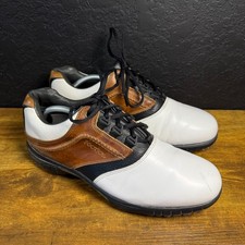 FootJoy Contour Series 54108 Brown White Leather Golf Shoes Mens 10W