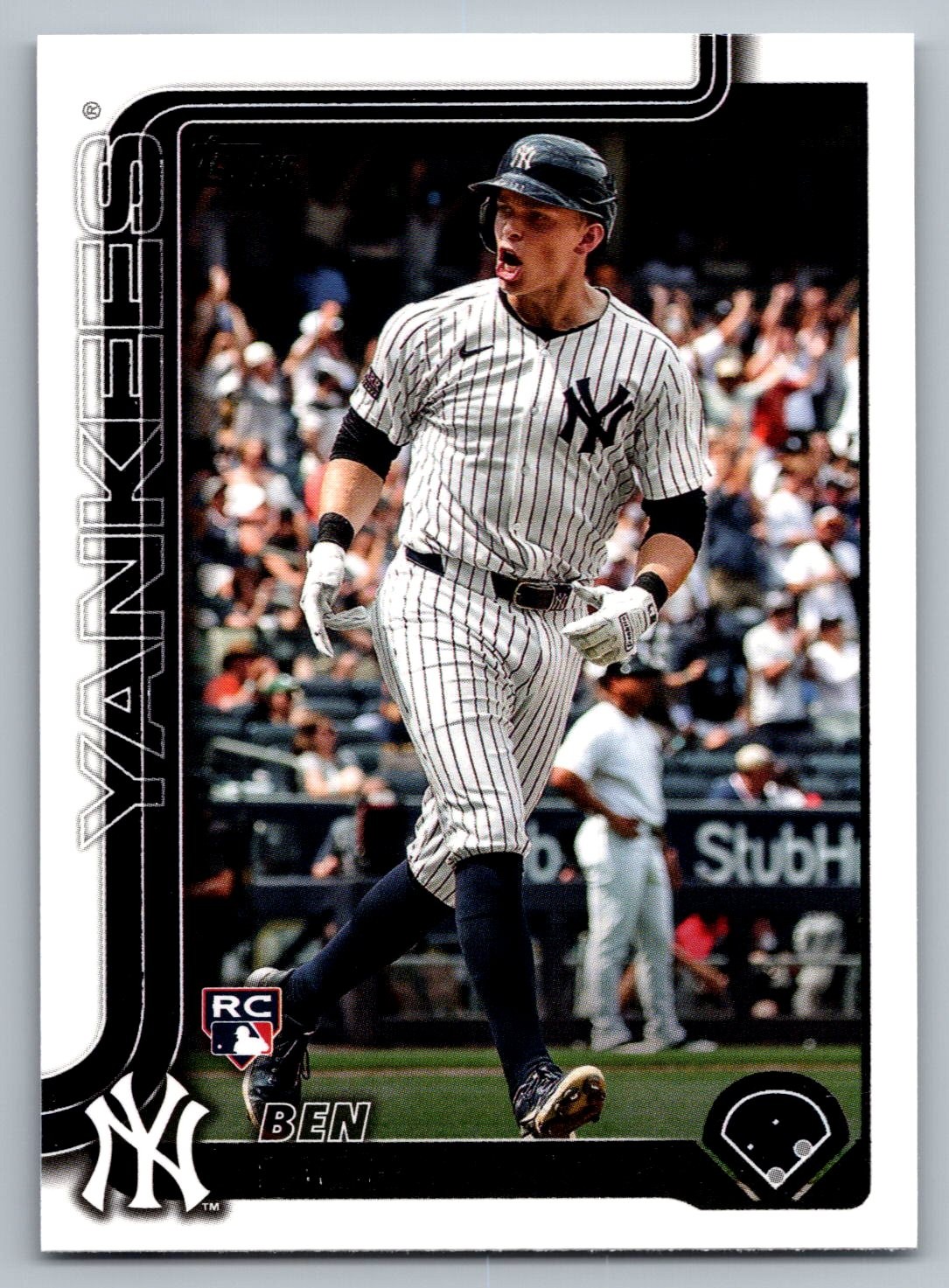 2025 Topps #337 Ben Rice RC New York Yankees Free S&H