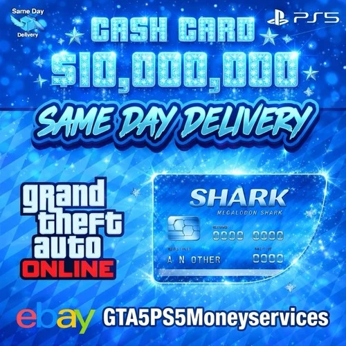 $10,000,000 GTA Megalodon Shark Card - PS5 Online Only - SAME DAY DELIVERY💰🔌