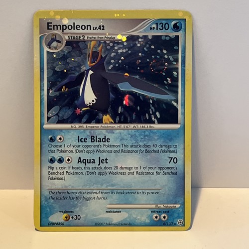Pokémon TCG Empoleon Holo Rare Card 4/130 Diamond and Pearl 2007