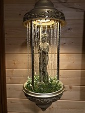 Refurbished & Restored Working Beautiful Creators Vintage Rain Oil Lamp