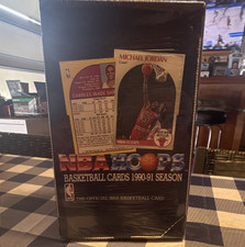 NBA Hoops 1990-91 Basketball Cards Sealed Box Michael Jordan Barkley Stockton#5