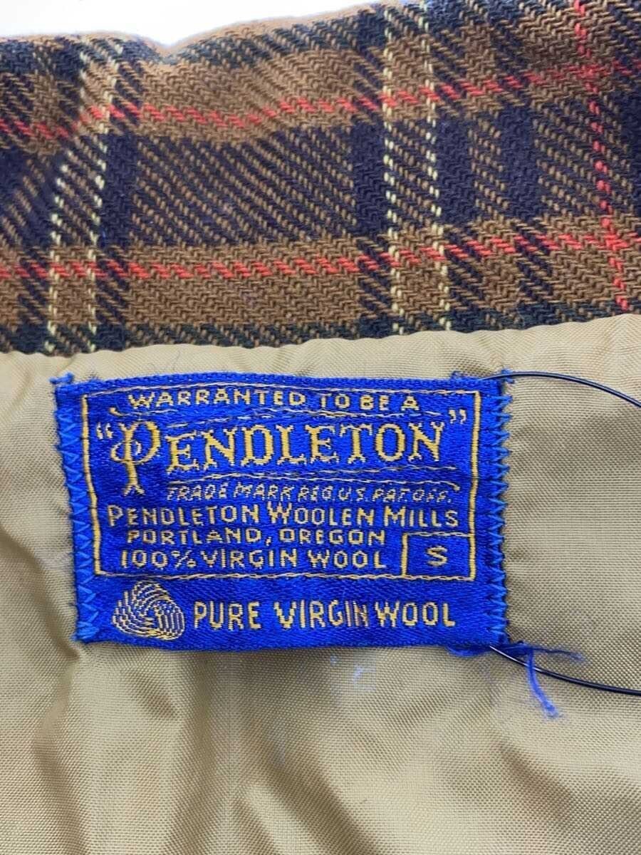 PENDLETON 60s-70s Wool Checked Jacket L Brown Tor… - image 3