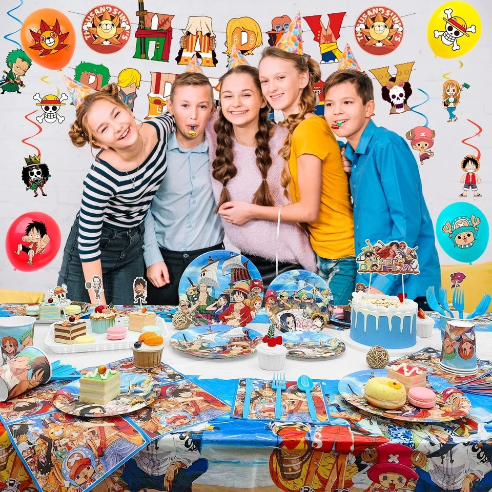 One Piece Birthday Party Supplies, Luffy Cartoon  Party Decorations Balloons Cup - Image 3 of 3