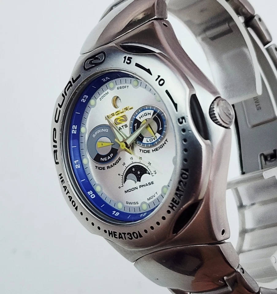 Men's MOONPHASE TIDE Watch RIP CURL "Aerial" 17138. Swiss Movement - image 3 of 4