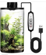 Glass Plant Terrarium with Grow Light - Modern Design