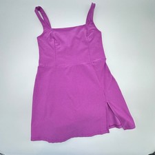 Beyond Yoga Womens Magenta Purple Active Tennis Dress Built-in Shorts S