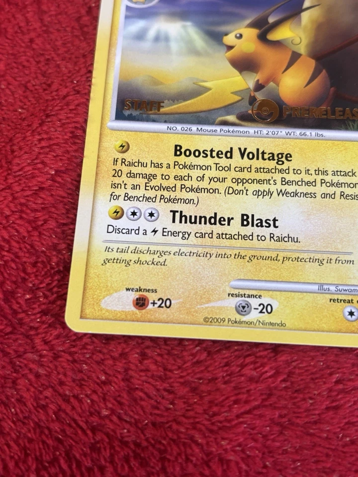 Raichu - (Prerelease) [Staff] 27/99 Nintendo Regular Pokemon Card Lp - Image 4 of 4