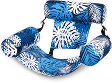 Pool Floats Chairs Adult Inflatable Lounge Plant Pattern Hammock Mat Set