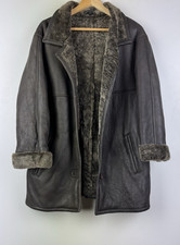 REAL SHEARLING SHEEPSKIN COAT UK Size 12 (US 8) Women`s Winter Jacket Excellent